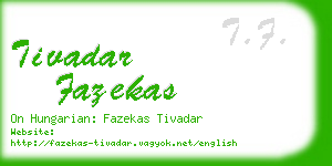 tivadar fazekas business card
